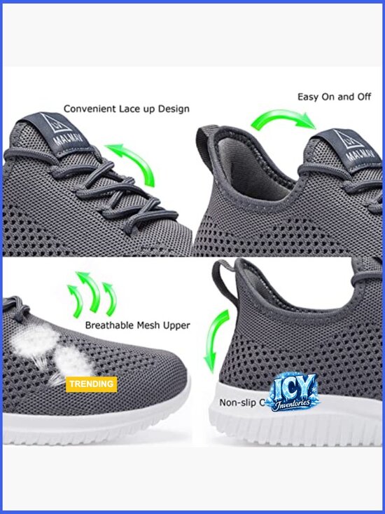 Men\'s Running Shoes Ultra Lightweight Breathable Non Slip Lace Up Athletic main image 4